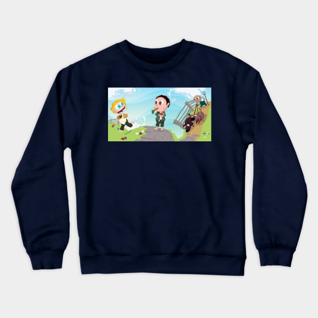 Run you Fool! Crewneck Sweatshirt by Joshessel